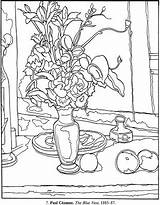 Coloring Pages Paul Cezanne Still Life Monet Matisse Monopoly Color Dover Colouring Paintings Print Vase Haystack Blue Famous Printable Drawing sketch template