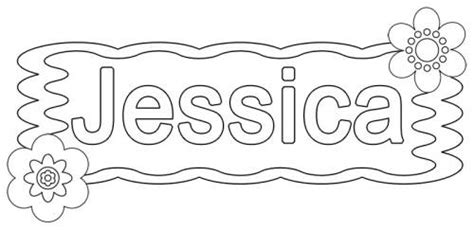 kostenlose malvorlage beliebte maedchennamen jessica zum ausmalen