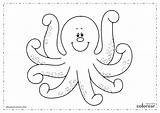 Pulpo Colorear Pulpos Animais Polvos Polvo Baixar Dibujoparacolorear Sonriente sketch template