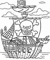Coloring Pirate Pages Sheets Printable Boat Kids Colouring Coloringfolder sketch template