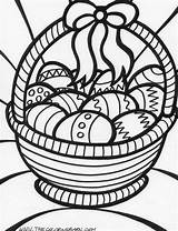 Easter Coloring Pages Printables Large Adult Egg Basket Big sketch template