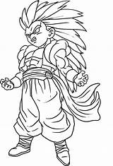 Coloring Dragon Ball Pages Super Gotenks Saiyan Goku sketch template