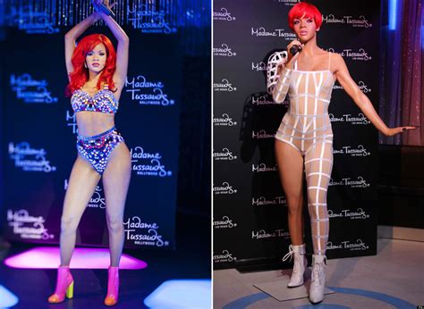 rihanna waxworks unveiled as she heads to gq men of the
