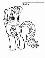 Coloring Little Pony Rarity Pages Popular sketch template
