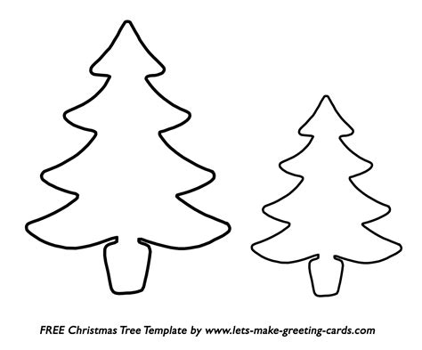 christmas tree template  christmas card ideas