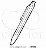 Pen Clipart Ballpoint Illustration Outline Coloring Royalty Perera Lal Rf Clipground Preview sketch template