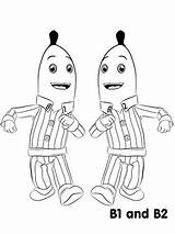 Bananas Pyjamas B2 B1 Abc Colour Print Kids Show sketch template