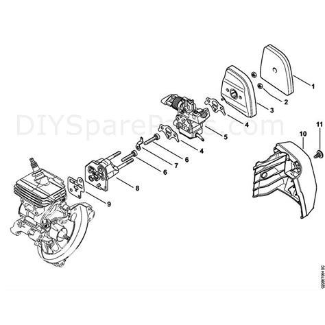 stihl hl  kc  petrol hedgetrimmer long reach hl  kc  parts diagram  air filter