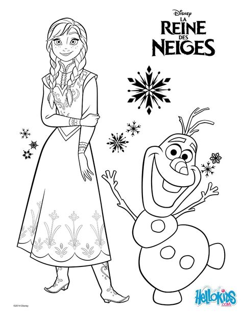 frozen anna  olaf coloring pages hellokidscom