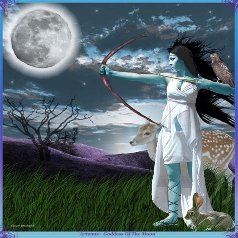 Cartoon Artemis Goddess