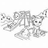 Playground Coloring Pages Printable Getcolorings Color Print sketch template