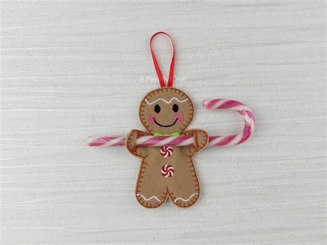 gingerbread candy cane holder pattern printable templates