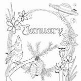 Coloring Shadows January Pages Planner Book sketch template