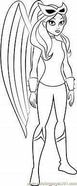 Coloring Hawkgirl Pages Coloringpages101 Hero Dc Super Girls sketch template