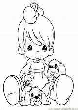 Precious Moments Coloring Pages Printable Coloringpages101 Color Digi Kids Print Drawings Puppies Book Cartoons Children Colouring Girl Colorear Para Baby sketch template