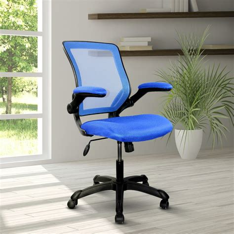 techni mobili mesh office chair  tilt  height adjustment executive task chair  flip
