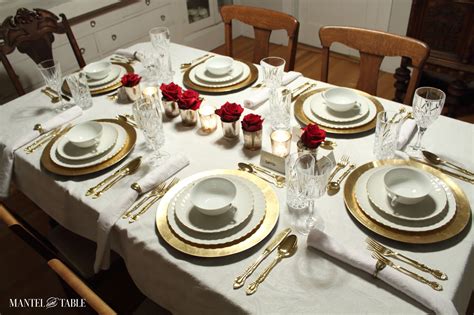 set  beautiful formal table  easy mantel  table