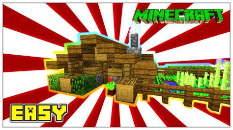 minecraft   build  small survival house tutorial survival shack mini farm  youtube