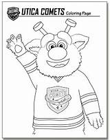Pages Coloring Nhl Mascots Mascot Comets Ahl Utica Audie Vancouver Canucks Template sketch template