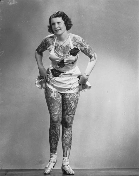 15 amazing vintage photos of betty broadbent the ‘tattooed venus from