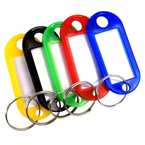 key ring tags plastic assorted color  label id keys tag luggage fob