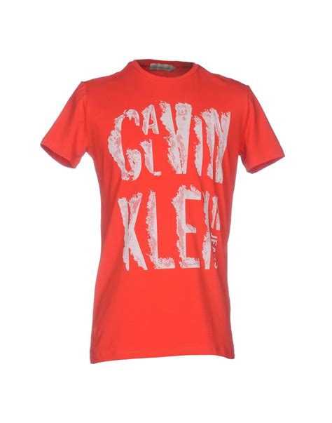 Lyst Calvin Klein Jeans T Shirt In Red For Men