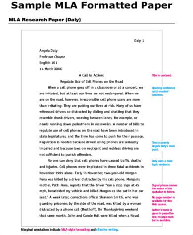 sample cover page  research paper templates  ms word