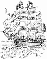 Coloring Ships Ship Pages Adult Printable Sailing Colouring Choose Board Drawing Boat Pyrography sketch template