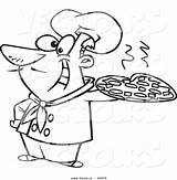 Coloring Pizza Italy Toonaday Vectorified sketch template