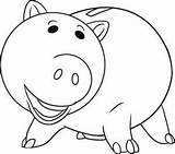 Toy Story Hamm Coloring Pages Visit Pig sketch template