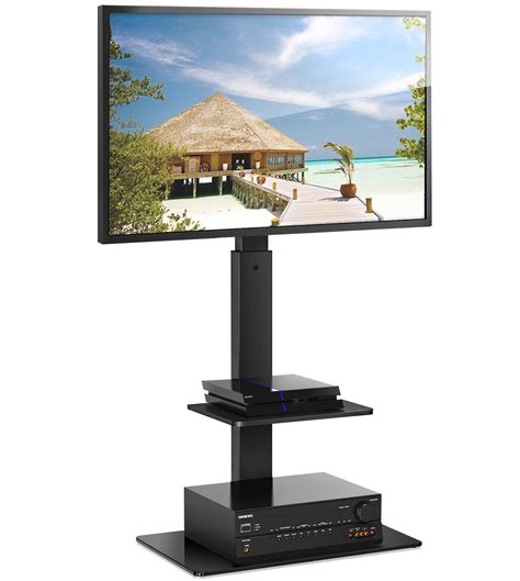 fitueyes swivel tv stand with mount for most 32 65inch plasma lcd led