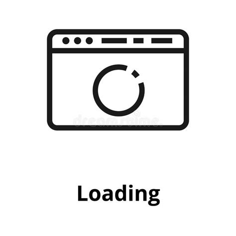 loading thin  icon stock vector illustration  technology