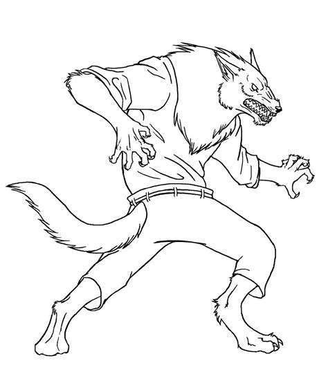 scary werewolf coloring pages