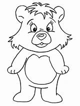 Coloring Bear Pages Cartoon Popular sketch template