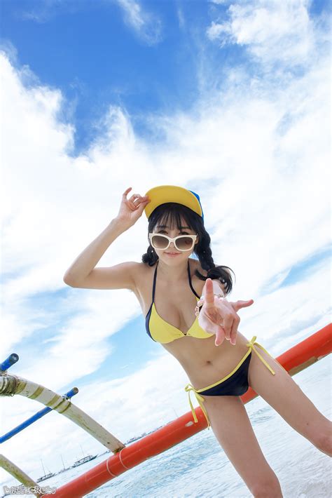 han ga eun 한가은 yellow bikini at beach photos hot sexy beauty club