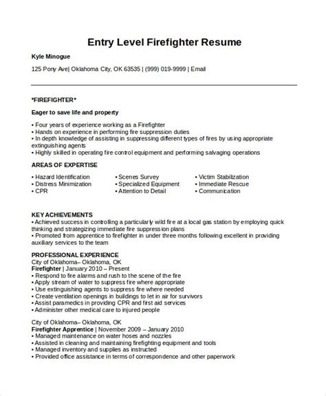 templatenet firefighter resume template   word  document
