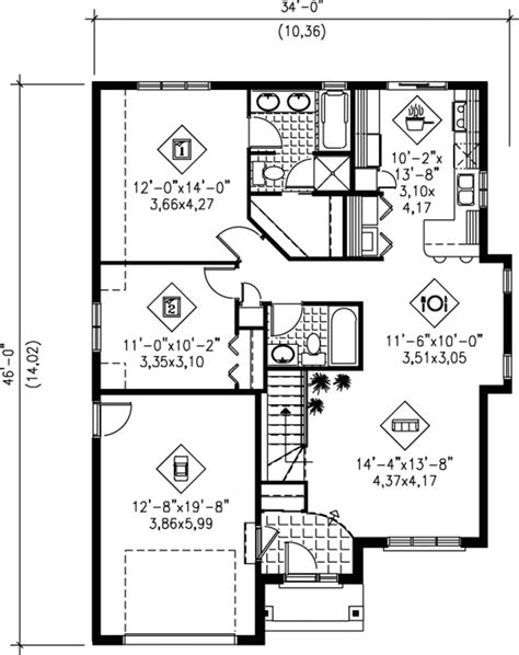 traditional style house plan  beds  baths  sqft plan   southern house plans