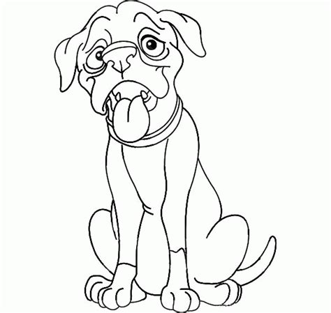 boxer dog coloring page coloring home