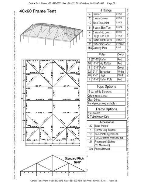 complete frame tent central tent