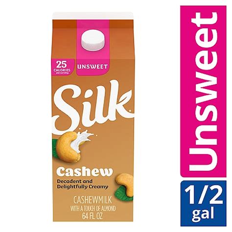 silk unsweet cashewmilk   touch  almond  fl oz  fresh grocer