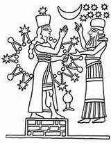 Ishtar Drawing Enlil Inanna Nanna Mesopotamia Nannar Symbols Ningal Priest Gods Mesopotamian Star Goddess Babylon Getdrawings Entering 8th Venus Solar sketch template