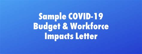 sample covid  budget workforce impacts letter elgl