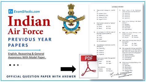 air force group  previous year paper  exam stocks