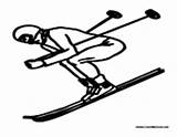 Skiing Coloring Pages Colormegood Sports sketch template