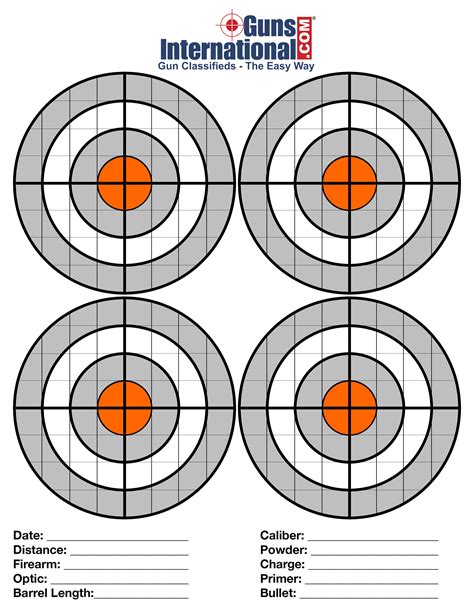 printable targets  shooting practice  printable printable