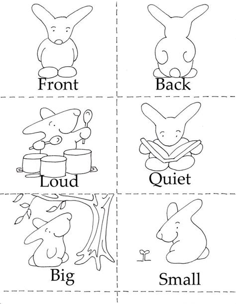 opposites coloring page coloring home
