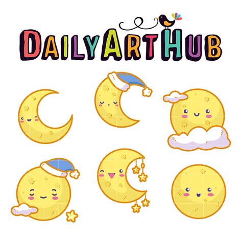 cute moon faces clip art set daily art hub graphics alphabets svg
