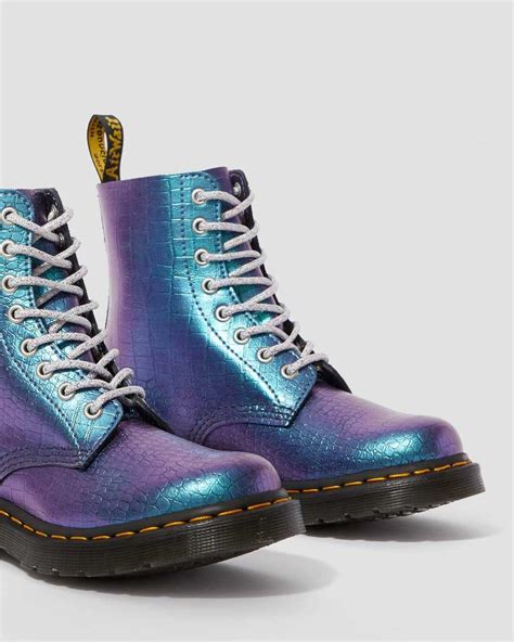 pascal metallic crocodile leather boots dr martens