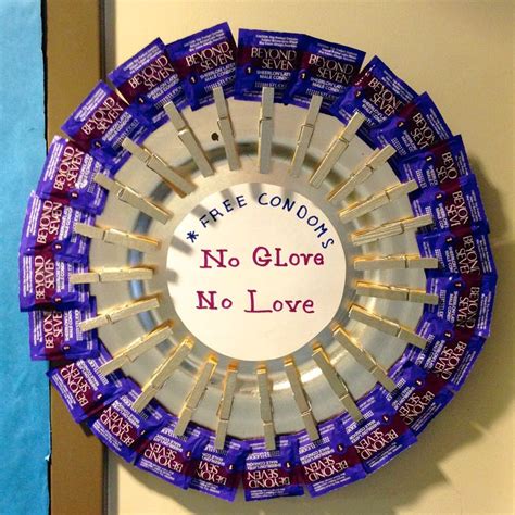 safe sex condom wreath ring wheel for university hall made by ra austin g ra pinterest