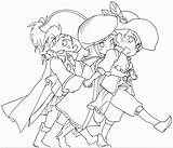 Musketeers Popular Coloring sketch template